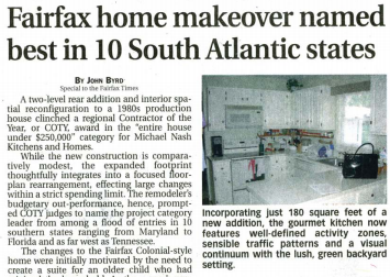 Fairfax County home makeover named best in 10 South Atlantic states