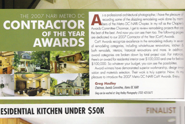 The 2007 NARI METRO DC Contractor of the Year Awards