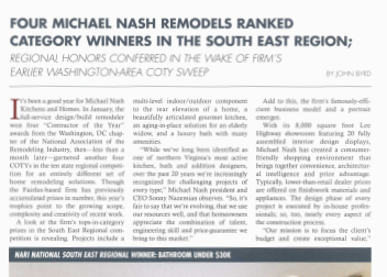 Four Michael Nash Remodelers Ranked Category Winners in the South East Region