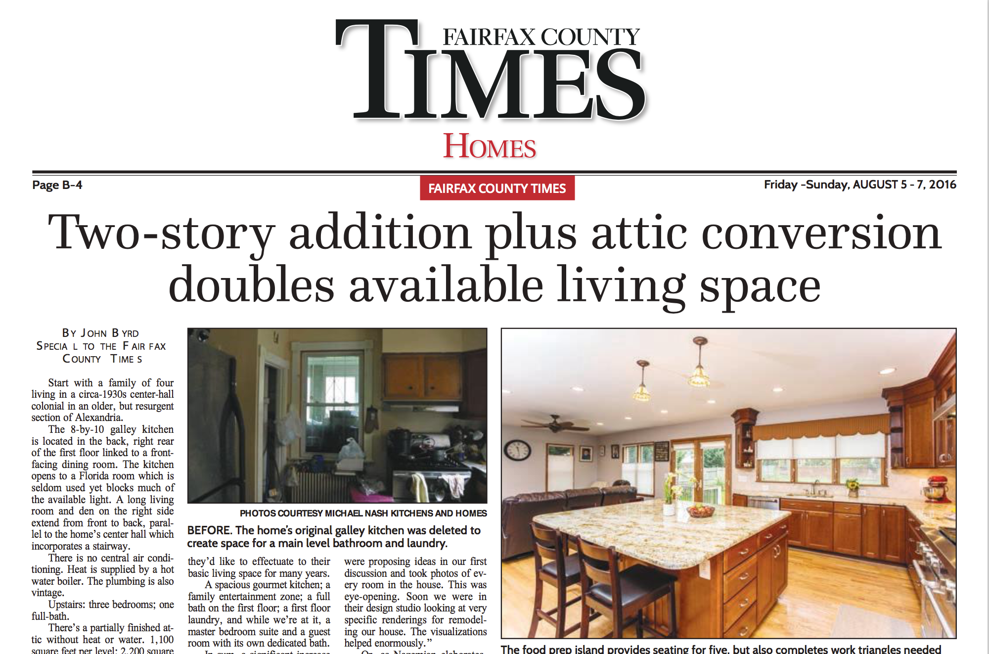 Two-story addition plus attic conversion doubles available living space