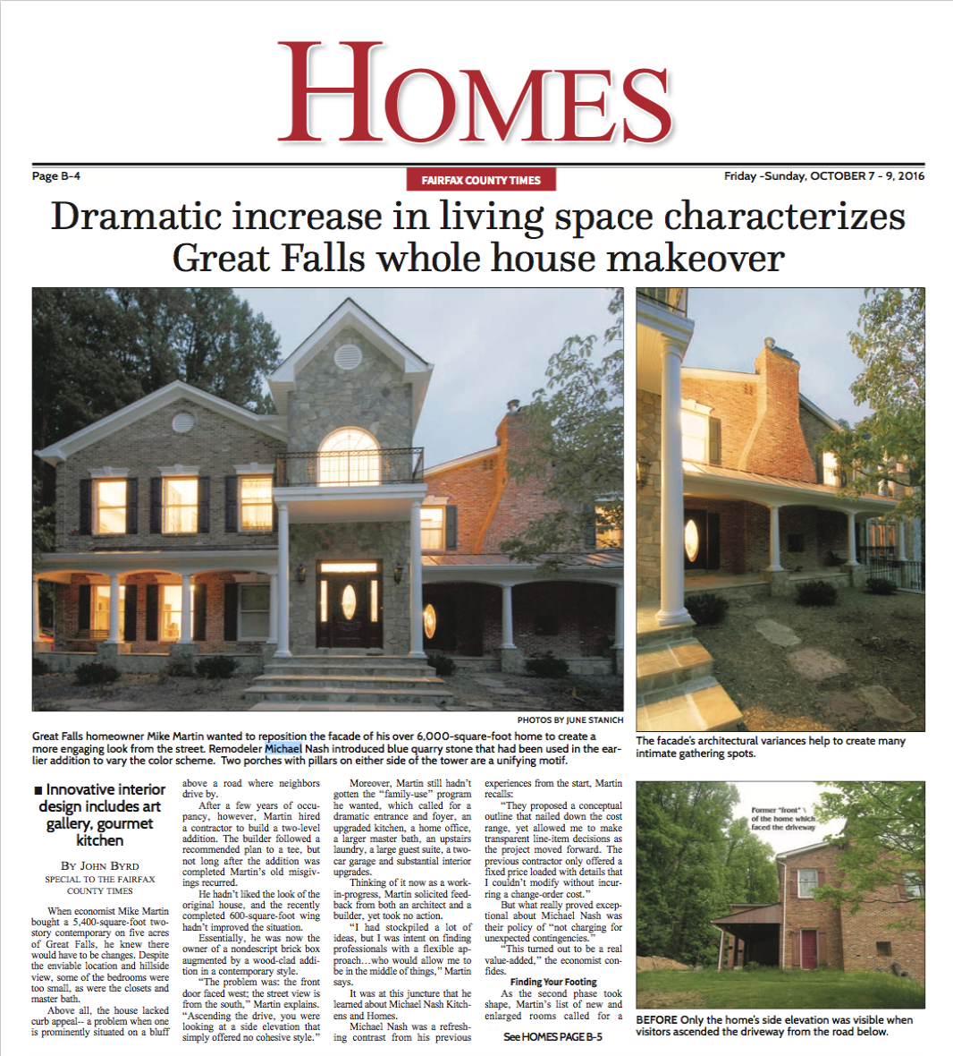 Dramatic increase in living space characterizes Great Falls whole house makeover