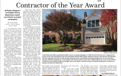 Michael Nash addition Wins Regional Contractor of the Year Award