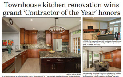 Townhouse kitchen renovation wins  grand ‘Contractor of the Year’ honors
