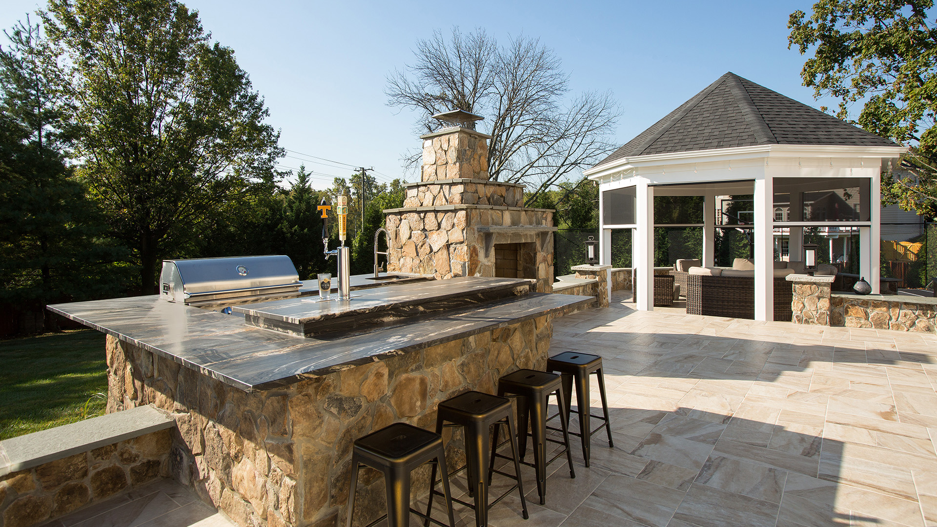 Char Bar Gazebo screens