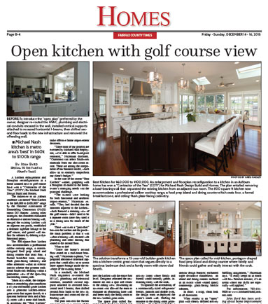 Open kitchen with golf course view