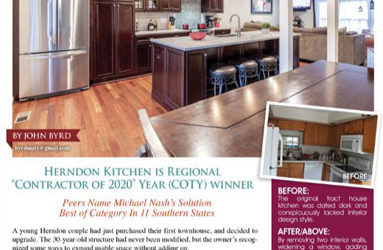 Herndon Kitchen Is Regional “Contractor Of 2020” Year (COTY) Winner